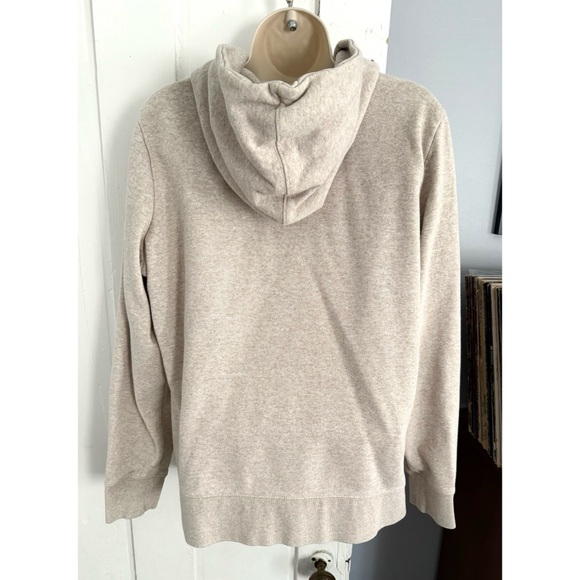 The North Face Cream Heather Graphic Hoodie Orange Logo Women’s Large - Picture 4 of 10